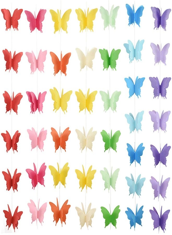 Happy Space 3D Butterfly Paper Banner, Streamer, Hanging, Bunting - Pink, 9.8ft - Birthday, Wedding, Baby Shower, Home Decor, Theme Parties - Image 3